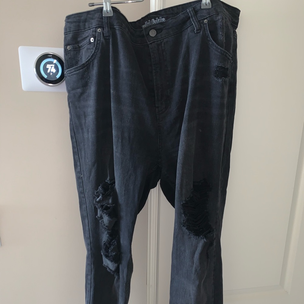 Black ripped jeans